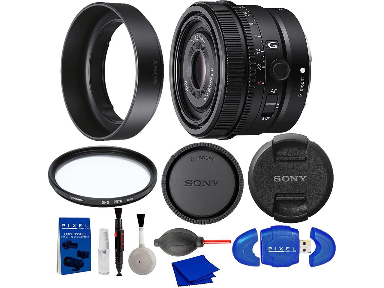 Sony FE 40mm F2.5 G Full-Frame Ultra-Compact G Lens Bundle with Digital HD Protection Filter